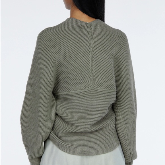 SOURCE UNKNOWN SOFT TOUCH WRAP FRONT WOOL SWEATER - Picture 3 of 4